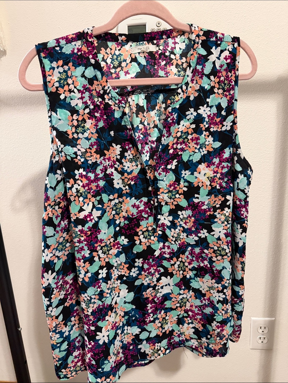 Maurices XXL Floral Sleeveless Top - Black Multi